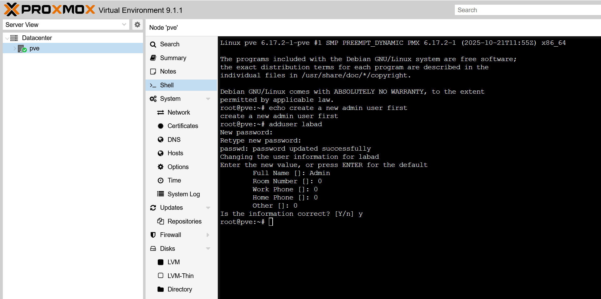 adduser command